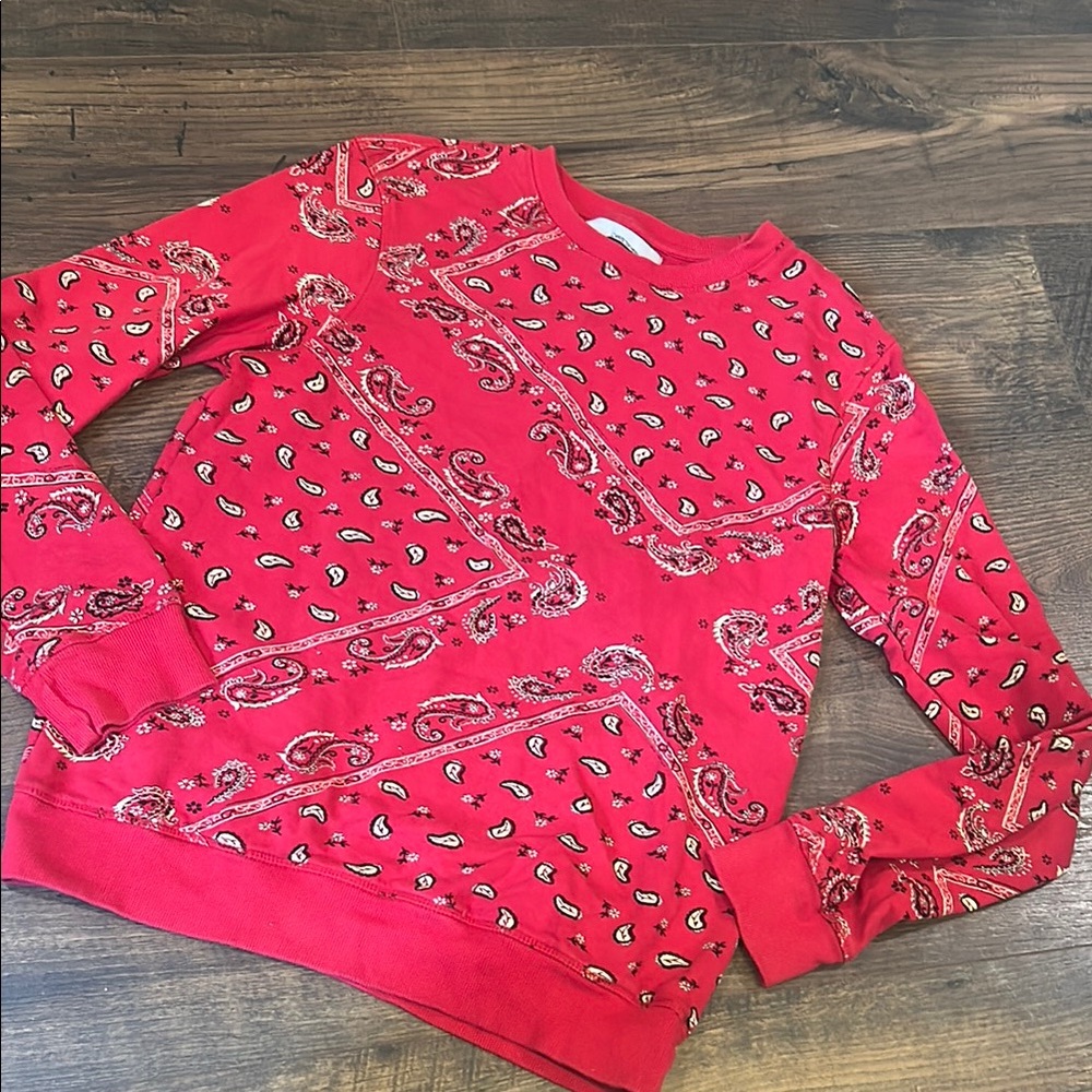 Character Hero S Paisley Print Red Sweater